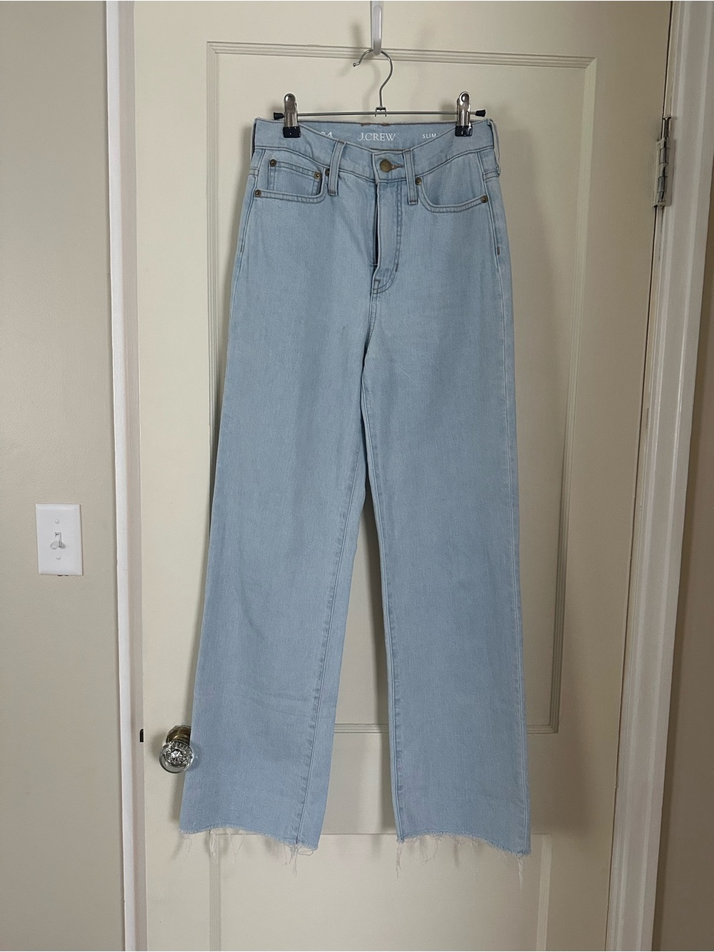 J crew slim wide leg full length jeans